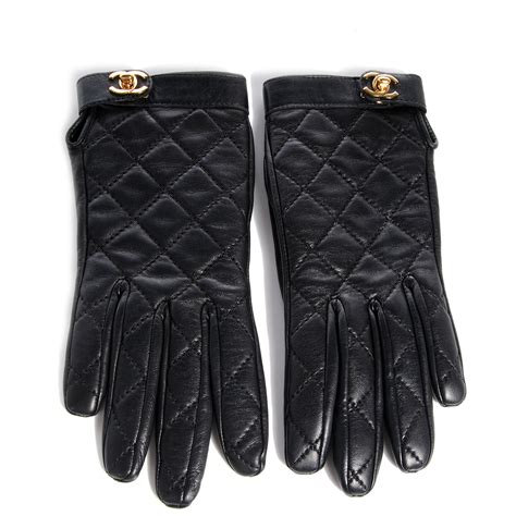 chanel quilted gloves.